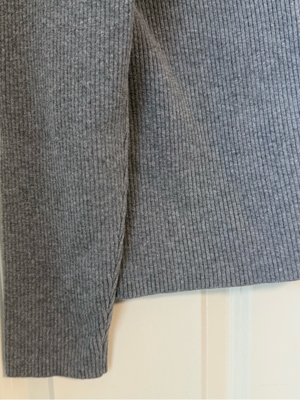 Vtg Coastal Corner Sweater Grey Cotton Button Front Ribbed Cardigan Sz L Office - Picture 6 of 11